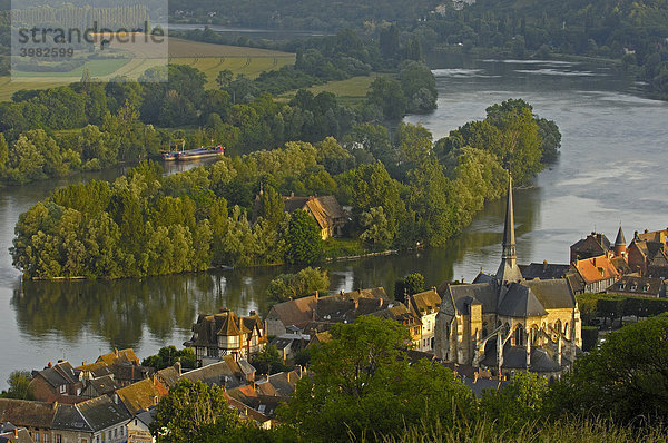 Flussschleife der Seine  Les Andelys  Seine-Tal  Normandie  Frankreich  Europa