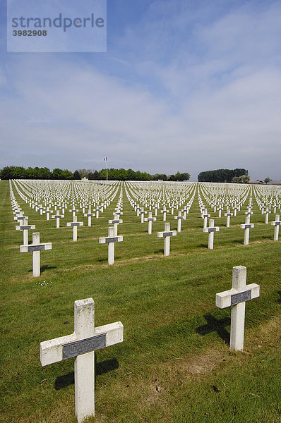 La Targette  britischer Soldatenfriedhof des Ersten Weltkriegs  Pas-de-Calais  Somme-Tal  Frankreich  Europa
