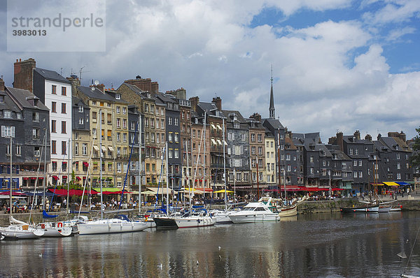 Hafen  Honfleur  Provinz Calvados  Normandie  Frankreich  Europa