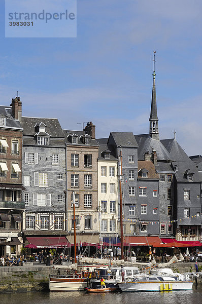 Hafen  Honfleur  Calvados Provinz  Normandie  Frankreich  Europa