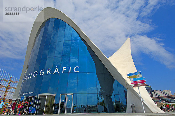 L'Oceanogr‡fic Aquarium  Stadt der Künste und Wissenschaften  entworfen von S. Calatrava  Comunidad Valenciana  Valencia  Spanien  Europa