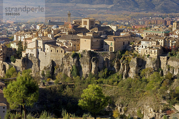 Hoz del Huecar  Altstadt  Cuenca  UNESCO-Weltkulturerbe  Castilla-La Mancha  Spanien  Europa