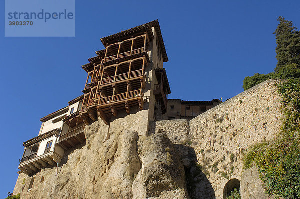 Die Hängenden Häuser  Cuenca  UNESCO-Weltkulturerbe  Castilla-La Mancha  Spanien  Europa