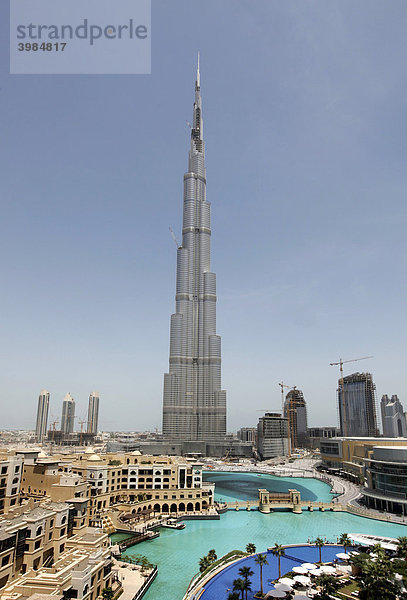 Burj Dubai  höchstes Gebäude der Welt  Teil der Downtown Dubai  Vereinigte Arabische Emirate  Naher Osten