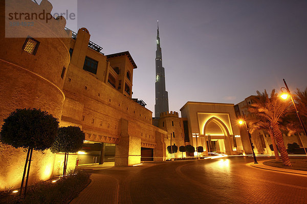 Burj Dubai  höchstes Gebäude der Welt  von der Oldtown Dubai aus gesehen  Teil der Downtown Dubai  Vereinigte Arabische Emirate  Naher Osten