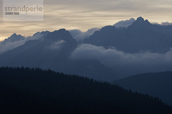 Blick aufs Wettersteingebirge unterhalb der Oberbrunn-Alm bei Scharnitz  Tirol  Österreich