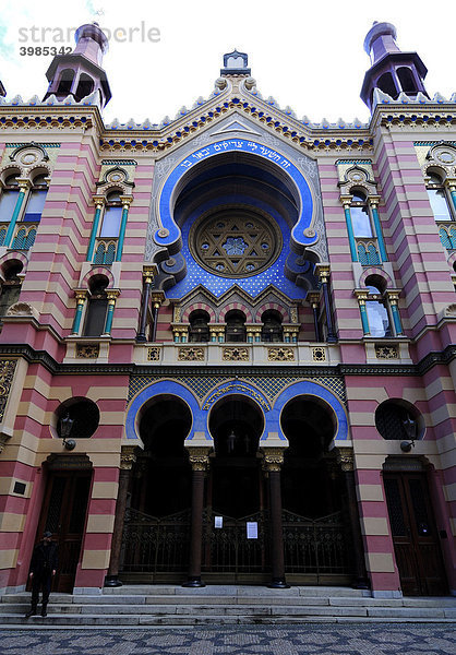 Die Jubiläums- oder Jerusalem-Synagoge in Prag  Tschechien  Europa