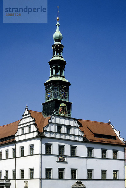 Historisches Rathaus  Pirna  Sachsen  Deutschland  Europa