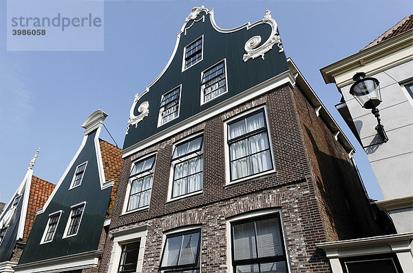 Häuser aus dem 17. Jh.  historischer Ort De Rijp bei Alkmaar  Provinz Nordholland  Niederlande  Europa