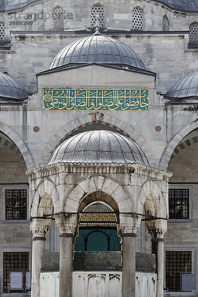 Blaue Moschee  Sultan Ahmet Camii  Reinigungsbrunnen  Sadirvan  Sultanahmet  Istanbul  Türkei