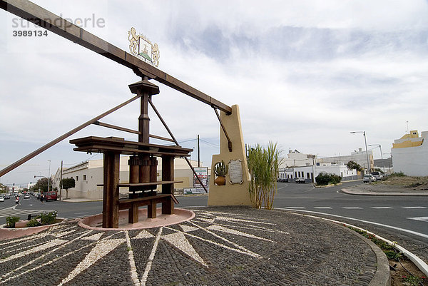 Nachbildung einer Zuckermühle in Ingenio  Gran Canaria  Kanarische Inseln  Spanien  Europa
