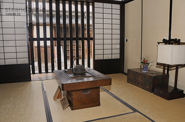 Wohnraum in einem alten Handelshaus  heute Museum  Nara  Nara-machi  Japan  Ostasien  Asien