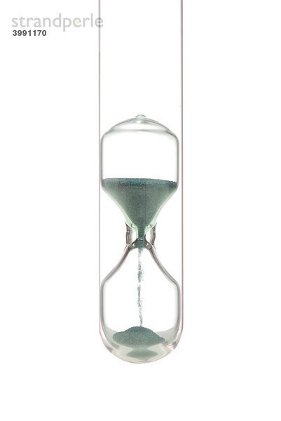 Sanduhr in Reagenzglas  Symbolbild für Zeitanalyse