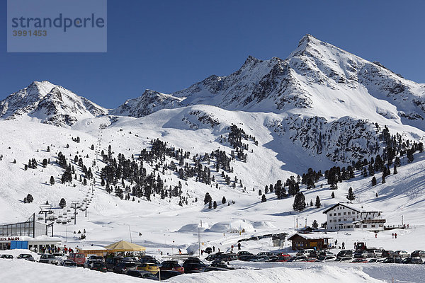 Skigebiet Kühtai-Sattel  Stubaier Alpen  Tirol  Österreich
