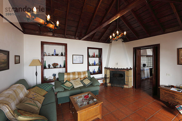 Wohnzimmer in Casa rural  Finca  Casa Tomasin in Puntallana  La Palma  Kanaren  Kanarische Inseln  Spanien