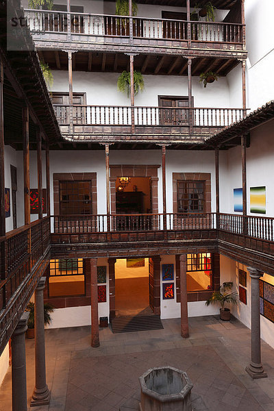 Innenhof  Patio  von Casa Salazar  Santa Cruz de la Palma  La Palma  Kanarische Inseln  Kanaren  Spanien