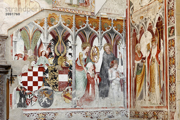 Fresken in Stiftskirche  Stift St. Paul im Lavanttal  Kärnten  Österreich  Europa