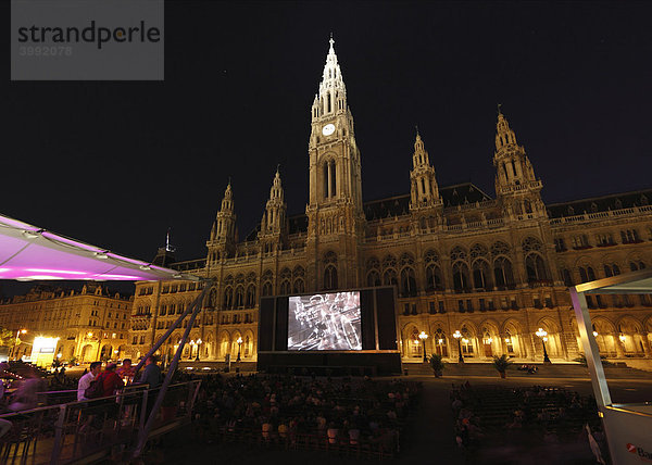 Filmfestival am Rathausplatz  Rathaus  Wien  Österreich  Europa