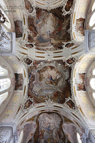 Deckenfresken  Wiltener Pfarrkirche  Innsbruck-Wilten  Tirol  Österreich  Europa