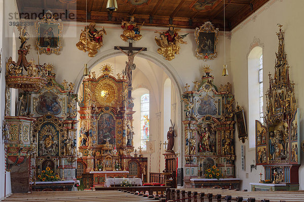 Barocke Wallfahrtskirche St. Bartholomäus  Batholomäberg  Montafon  Vorarlberg  Österreich  Europa