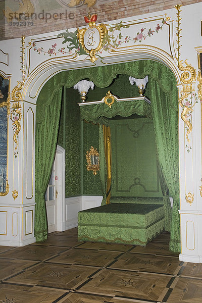 Herzogliches Schlafzimmer  Schloss Rundale  Rundales Pils  Bauska  Marienland  Lettland