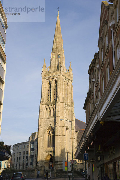Kirche St. Peter vom Gervic Place aus  Bournemouth  Dorset  England  Großbritannien
