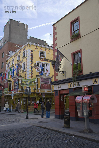 Fleet Street Straße  Temple Bar  Dublin  Irland