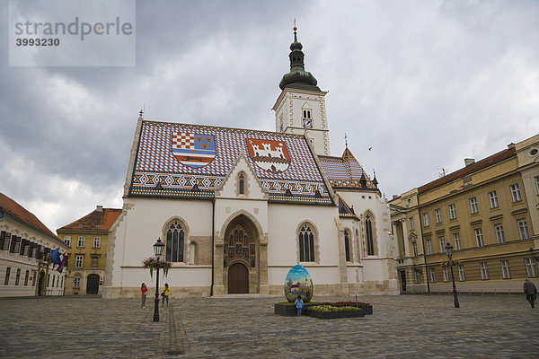 St.-Markus-Kirche  Crkva Sv Marka  St. Markus-Platz  Markova trg  Gornji Grad  Zagreb  Kroatien  Europa