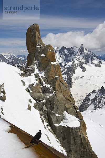 Piton Sud  Aiguille du Midi  Chamonix  Mont Blanc-Massiv  Alpen  Frankreich  Europa