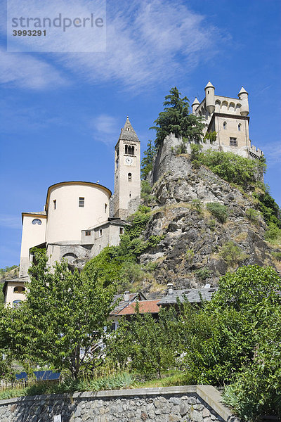Hotel Residence Chateau  Saint-Pierre Burg  Castello di Saint-Pierre  Saint-Pierre  Aosta-Tal  Valle d'Aosta  Südtirol  Italien  Europa