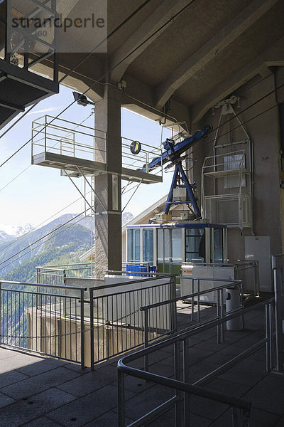Pavillon du Mont Frety  Funivie Monte Bianco  Mont Blanc Seilbahn  Mont-Blanc-Gruppe  Alpen  Italien  Europa