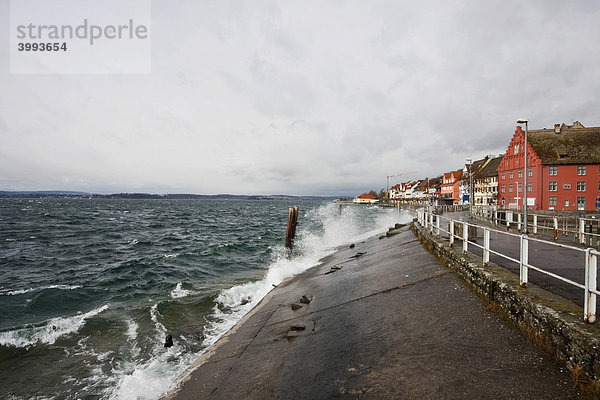 Orkansturm Quinten in Meersburg  Bodensee  Landkreis Bodenseekreis  Baden-Württemberg  Deutschland