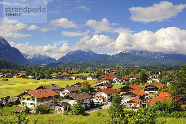 Die Gemeinde Krün im oberbayrischen Landkreis Garmisch-Partenkirchen  Bayern  Deutschland  Europa