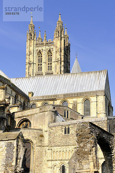 Die Kathedrale von Canterbury  Grafschaft Kent  England  Großbritannien  Europa