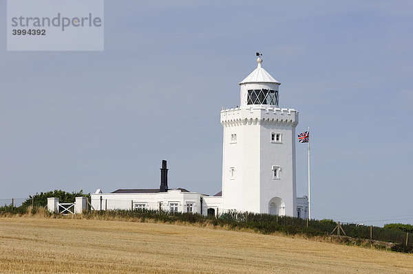 South Foreland Lighthouse an der Kreideküste bei Dover  Grafschaft Kent  England  Großbritannien  Europa