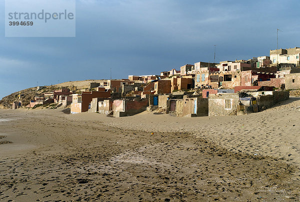 Einsames Fischerdorf DOURIYA als Touristenattraktion im Massa Nationalpark  Souss-Massa-Dr‚a  Marokko  Afrika