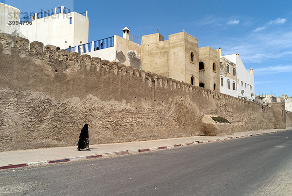 Stadtmauer  Essaouira  Marokko  Afrika
