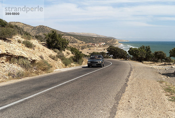 Küstenstraße in der Nähe von Agadir  Marokko  Afrika