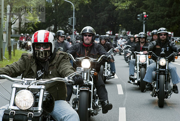 Motorrad Parade  Crime City Run  Frankfurt  Hessen  Deutschland  Europa
