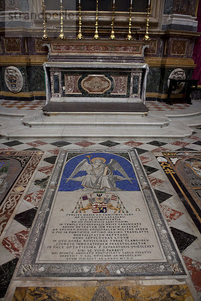 Das prachtvolle Innere der Kathedrale von Mdina  hier der Fußboden  St Pauls Square  Mdina  Malta  Europa