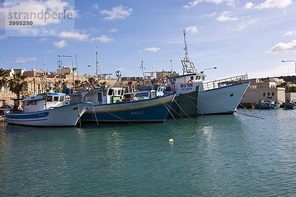 Fischerboote  Hafen von Marsaxlokk  Malta  Europa