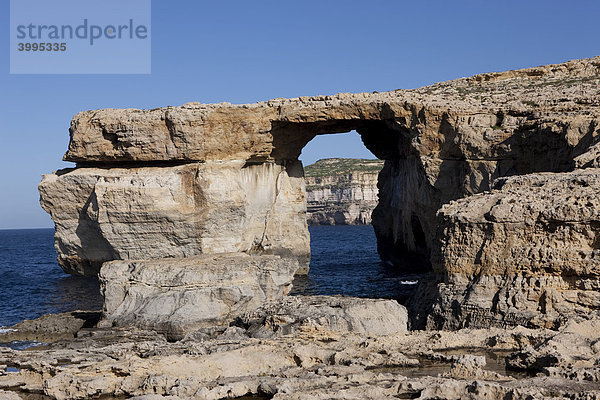 Crocodile Rock und Fungus Rock bei San Lawrenz  Gozo  Malta  Europa