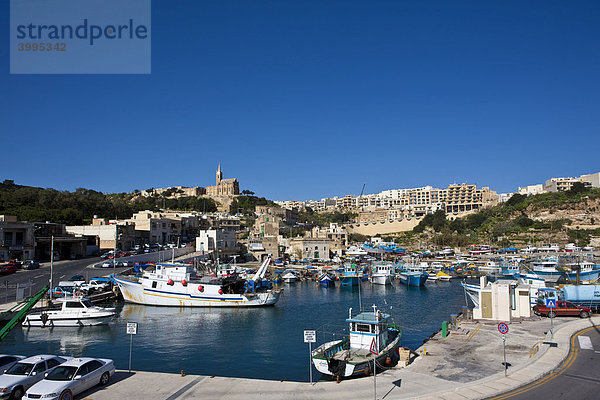 Der Hafen von Mgarr  Mgarr  Gozo  Malta  Europa