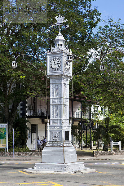 Der Clock Tower in der Albert Street Ecke Independence Avenue  Hauptstadt Victoria  Insel Mahe  Seychellen  Indischer Ozean  Afrika