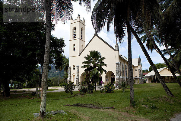 Die Saint Roche Kirche  Beau Vallon Bay  Insel Mahe  Seychellen  Indischer Ozean  Afrika