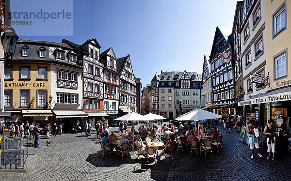 Der Marktplatz von Cochem  Landkreis Cochem-Zell  Rheinland Pfalz  Deutschland  Europa