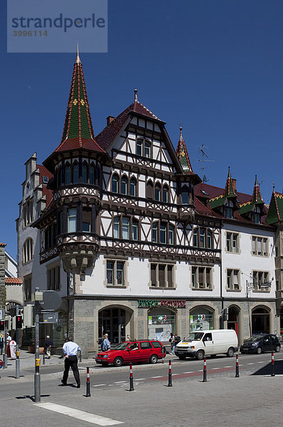 Altes Fachwerkhaus am Schnetztor  Konstanz  Bodensee  Baden-Württemberg  Deutschland  Europa