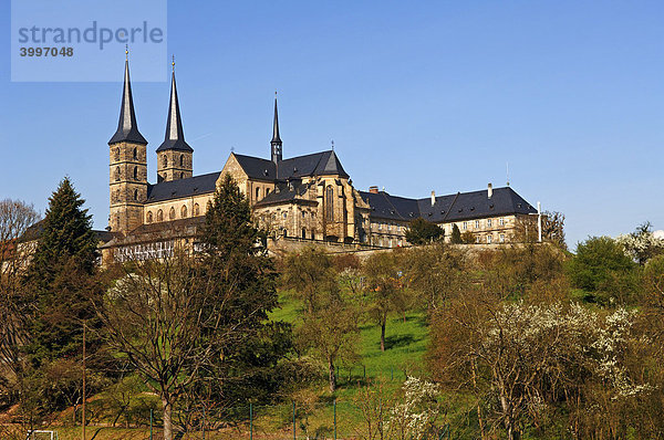 Benediktinerabteikirche St.Michael  Blick vom Rosengarten  Bamberg  Oberfranken  Bayern  Deutschland  Europa
