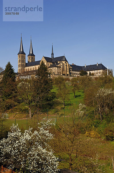 Benediktinerabteikirche St.Michael  Blick vom Rosengarten  Bamberg  Oberfranken  Bayern  Deutschland  Europa