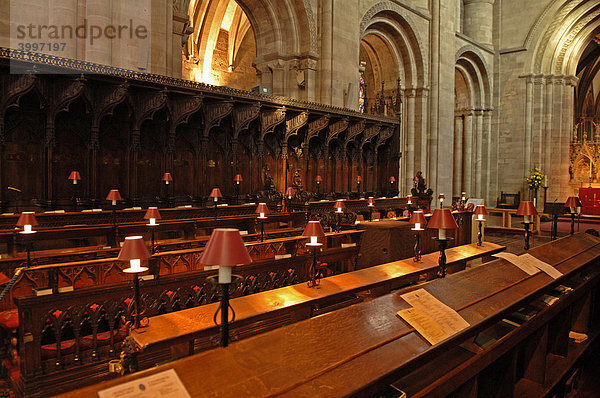 Chorgestühl in der Kathedrale  Hereford  England  Europa